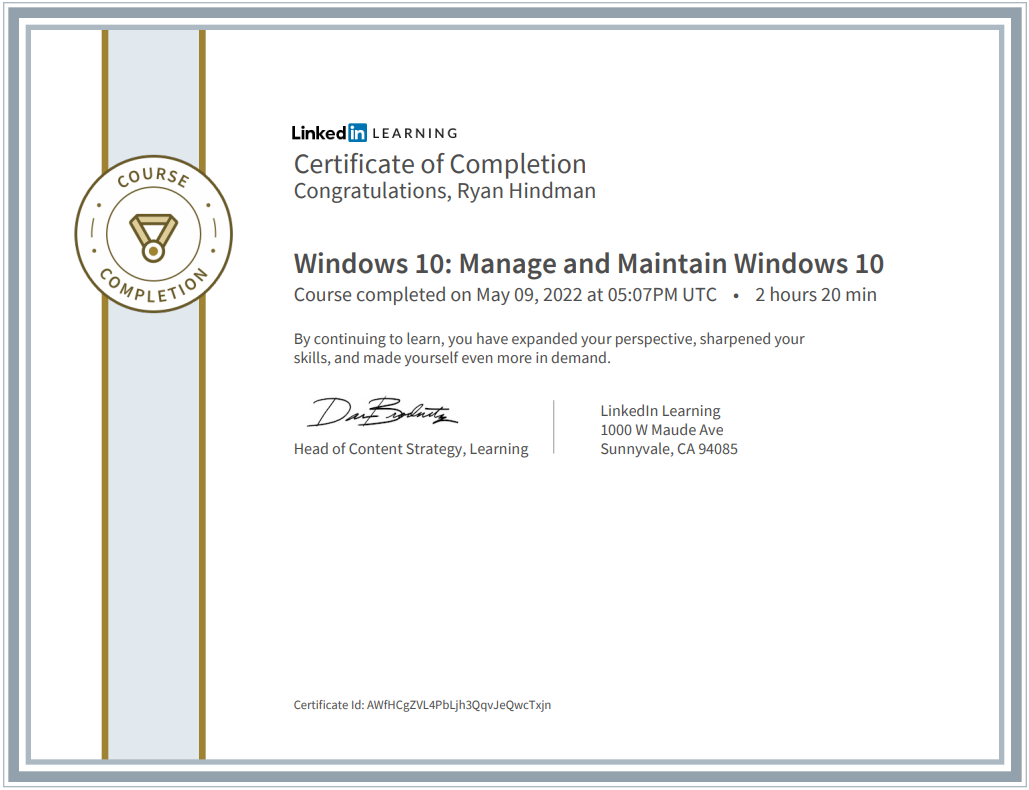 Windows 10 Manage and maintain Windows 10